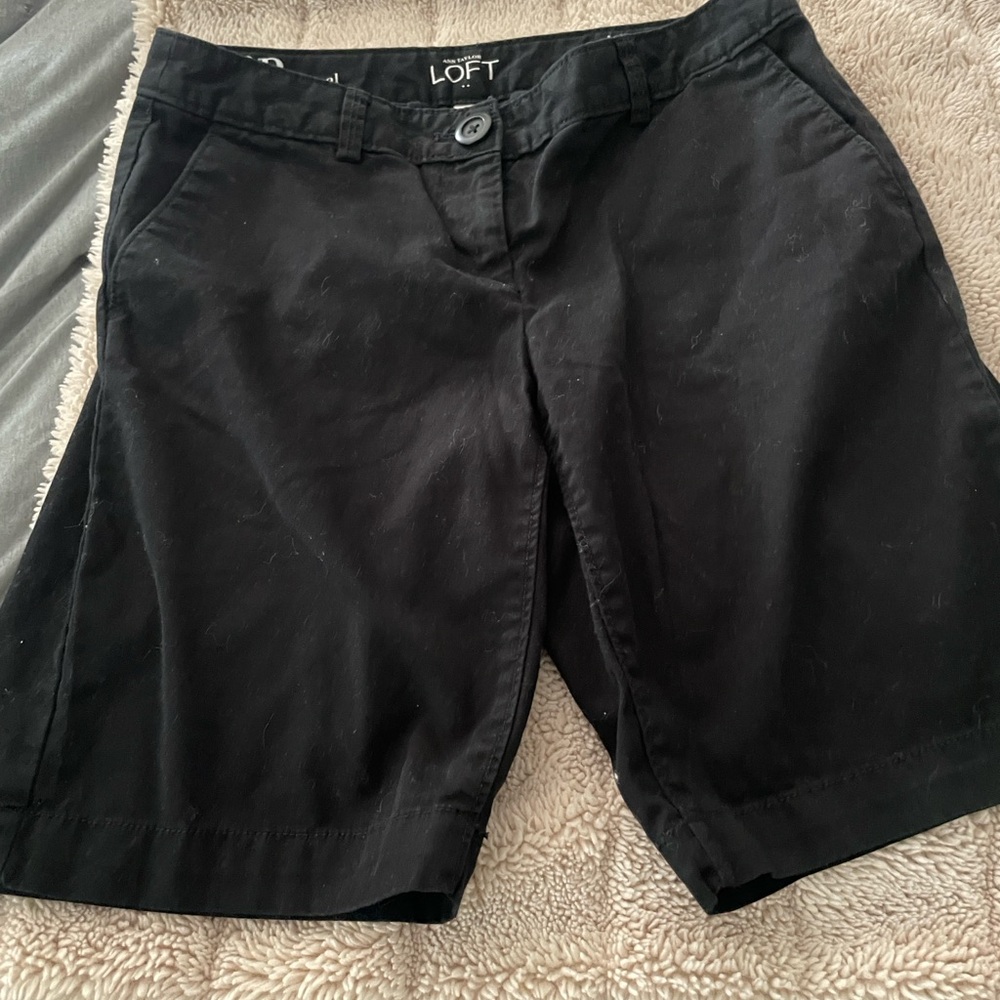 LOFT Women's Classic Black Bermudas